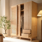 Oak Nordic Japanese Sliding Door Wardrobe - Image 2