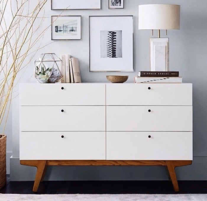 Wooden Modern Sleek White Drawer - Image 1