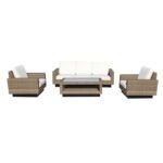 Stephanie Wicker Outdoor Swivel Lounge Chair with Sunbrella Cushions - Image 3