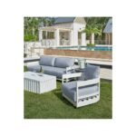 Swivel Patio Lounge Chair with Cushions - Image 2