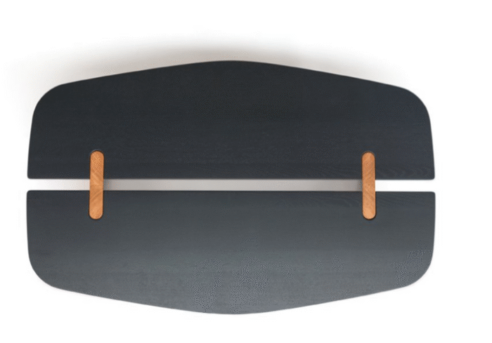 Surf Shaped Foldable Wooden Coffee Table - Image 2