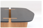 Surf Shaped Foldable Wooden Coffee Table - Image 3