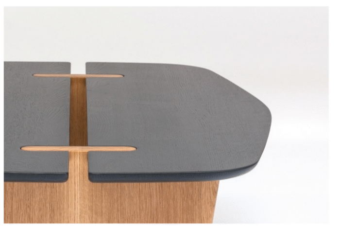 Surf Shaped Foldable Wooden Coffee Table - Image 3