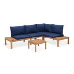 Tempo 3 Piece Sectional Seating Group with Cushions