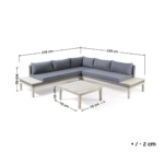Tripcorner of red beech and rattan wood, enough for 5 people - Image 2