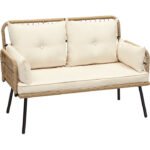 Veda 44.9'' Wicker Outdoor Loveseat