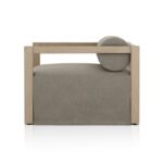 Verley Teak Outdoor Armless Lounge Chair with Cushion - Image 3