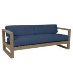 Vienna 90'' Teak Outdoor Sofa with Sunbrella Cushions - Image 2