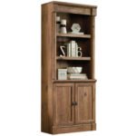 Vintage Oak Palladia Library Cabinet with Doors