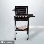 Charcoal grill with side rack - perfect for outdoor family gatherings - Image 2