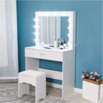 High quality MDF wood dresser with pouf - OSM-045