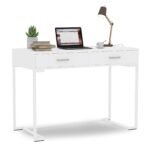 Computer Desk, Modern Writing Desk with Drawers