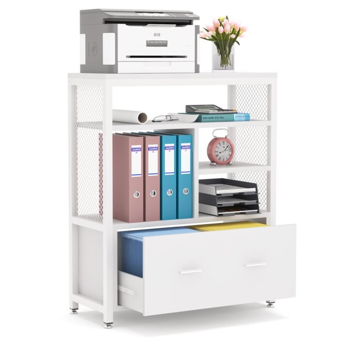 File Cabinet, Lateral File Cabinet with Drawer for Letter Size - Image 1