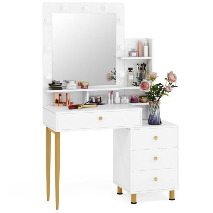 Vanity, Dressing Table with Lighted Mirror (Stool NOT Included) - Image 9
