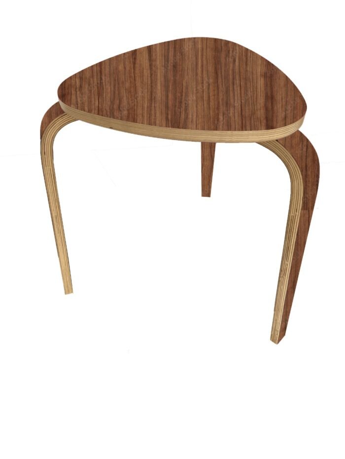 triangular shaped Brown Coffee Table for Living Room Wooden chair Home Furniture for Bedroom Kitchen Office - Image 1