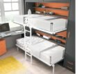 Room with folding bunk beds, wardrobe and study area. - Image 2