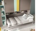 Horizontal folding bed 90 x 190 with wardrobe - Image 2