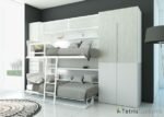 Bedroom with folding bunk bed, lofts, wardrobes and table - Image 2