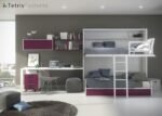 Folding loft bed and trundle bed with 3 drawers - Image 2