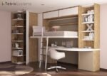 Youth folding loft bed and special desk - Image 2