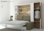 Living room with fold-down bed and sofa + wardrobe - Image 2