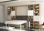 Folding double bed with sofa and bookcase - Image 2
