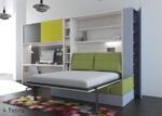 Bedroom with vertical folding bed with sofa - Image 2
