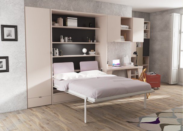 g-foto1_comp_2331.jpg Studio with a vertical folding double bed and wardrobe - Image 1