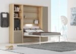 Living room with vertical folding bed and extendable table - Image 2