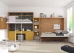 Living room with a folding double bed with a sofa and a loft bed - Image 2