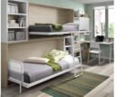 Youth bedroom with two horizontal folding beds with bookcases - Image 2