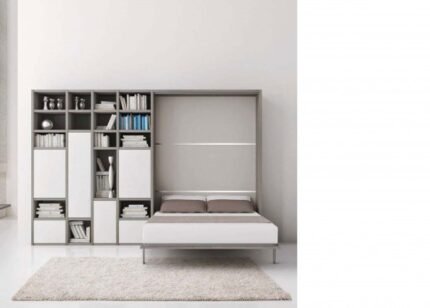 Italian furniture with folding bed for living room