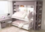 Children's room with folding bunk beds with loft + wardrobe - Image 3