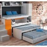 Room with self-supporting compact furniture