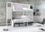 VERSATILE bunk bed 90 x 190 with sofa and symmetrical side bookcases - Image 3