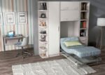 Youth room with electric vertical folding bed measuring 90 x 190. - Image 2