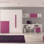 Vertical folding bed with wardrobe and desk