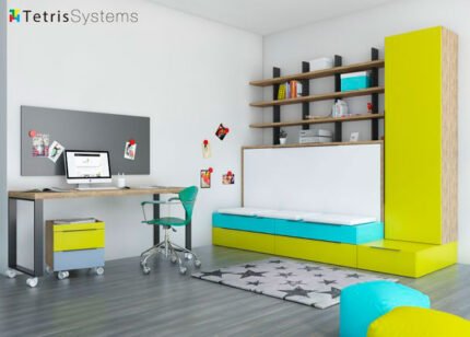 Folding bed Banquetta 190 x 90 drawers and table