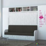 VERSATILE 135 x 190 folding bed with bookcase