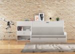 Folding bed 90 x 190 with seat and bookcase (PREMIUM) - Image 2