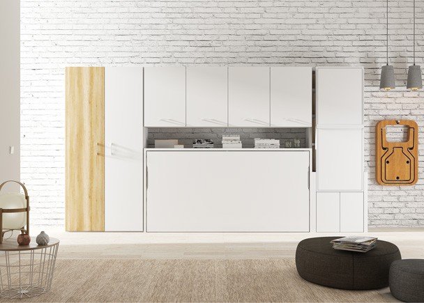 g-portada_comp_2318.jpg Horizontal folding bed 90x190 with wardrobe and folding desk - Image 1